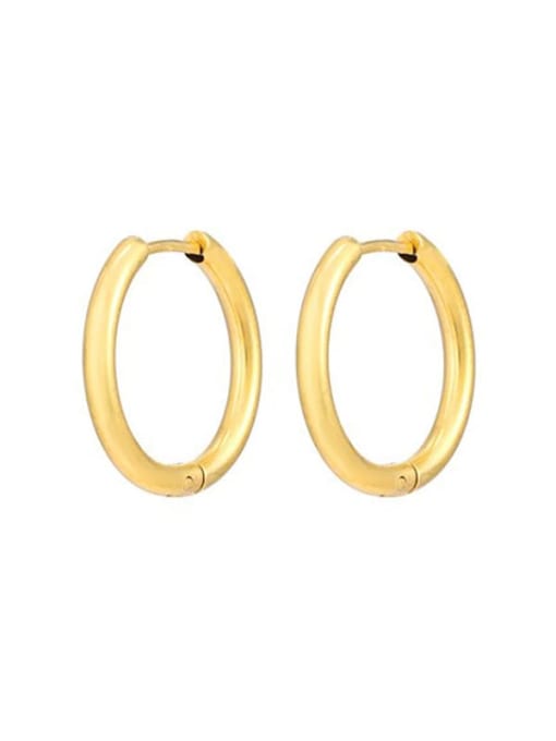LM Titanium Steel Round Hoop Earring With 7 sizes 0