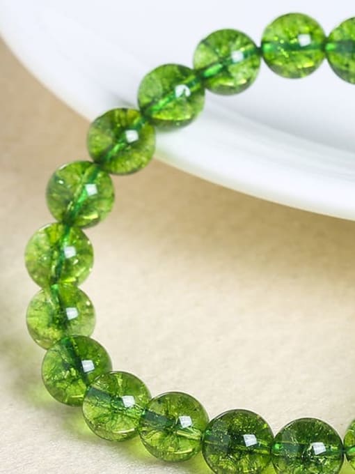 green Crystal Minimalist Handmade Beaded Bracelet/Multi-color optional