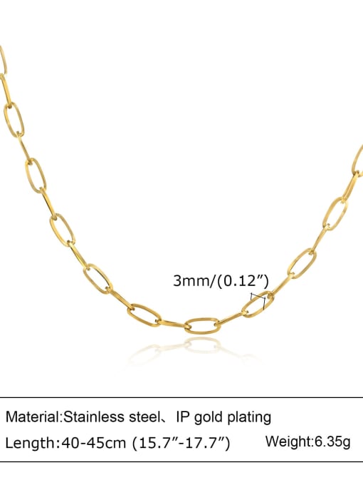 3mm ,40cm and 5cm length Stainless steel Link Necklace