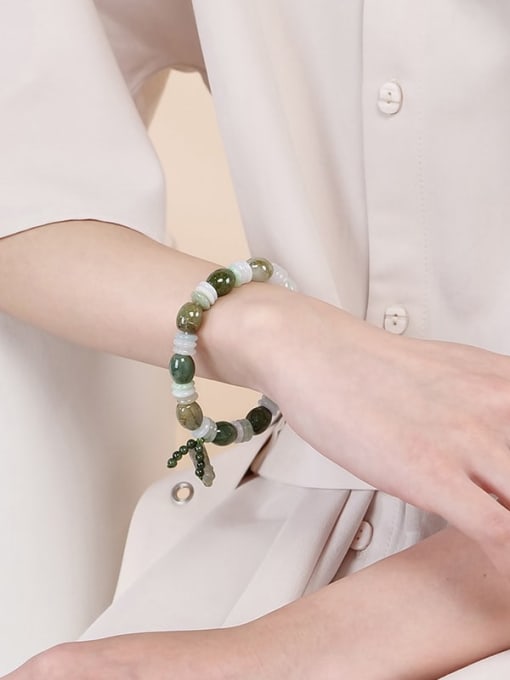 NA-Stone Jade Minimalist Handmade Beaded Bracelet 1