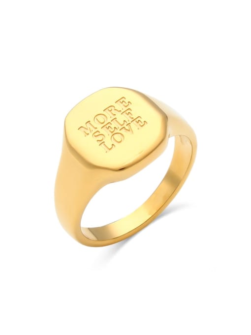 More Self Love Stainless steel Classic Signet Ring