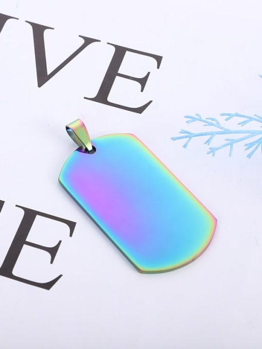 multi Color Geometric Stainless steel Pendant For engrave