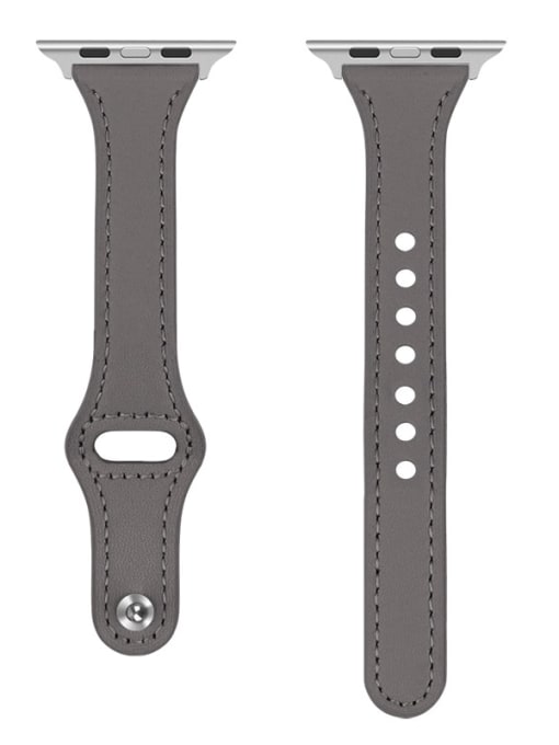 dark grey Leather Wristwatch Band For Apple Watch Series 1-7