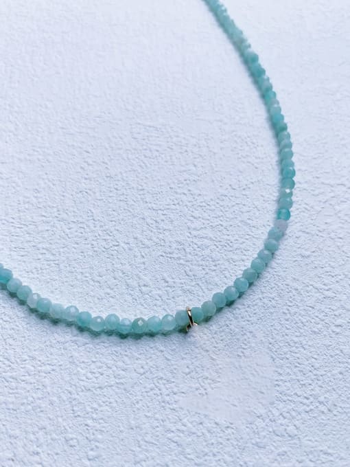 gesture N-DIY-0023 Natural Gemstone Crystal Beads Chain Hand Pendant  Handmade Beaded Necklace