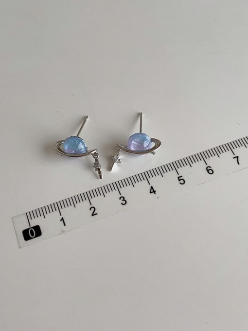 LM Alloy Cubic Zirconia Geometric Dainty Stud Earring 3