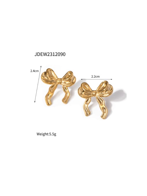 JDEW2312090 Stainless steel Bowknot Minimalist Stud Earring