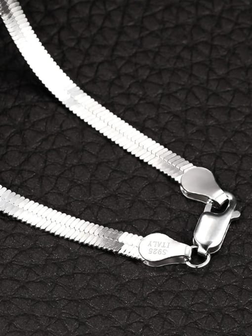 LM 925 Sterling Silver flat Snake Chain 1