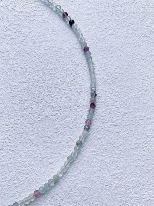 Mixed color N-ST-0028 Natural  Gemstone Crystal Chain Bohemia Handmade Beaded Necklace