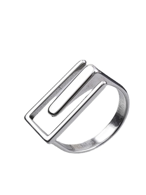 LM Stainless steel Geometric Ring 0