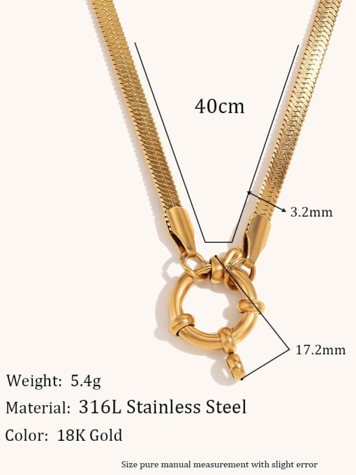 LM Stainless steel Geometric Link 40cm Necklace For DIY pendant 3