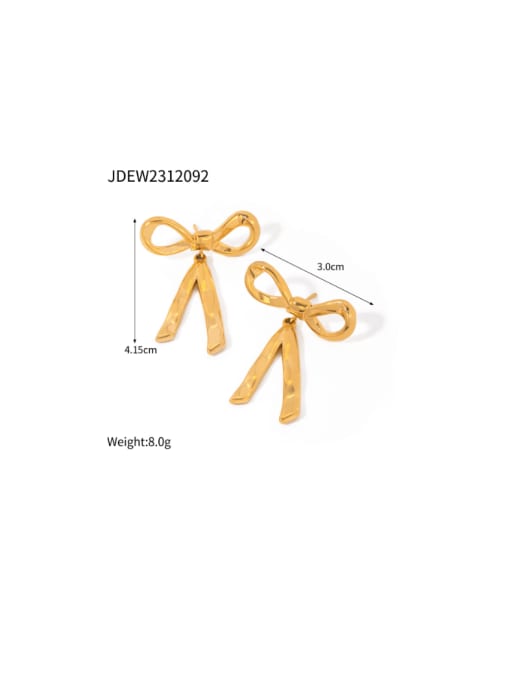 JDEW2312092 Stainless steel Bowknot Minimalist Stud Earring