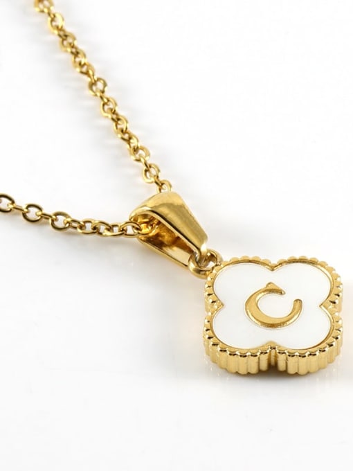 C Stainless steel Initials Necklace