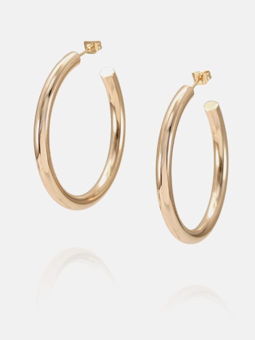 4*44*20 gold Brass Round Minimalist Hoop Earring