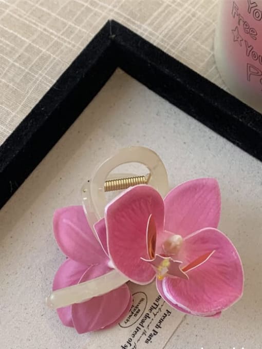 LM Trend Flower Mixed Metal Hair Barrette For Women