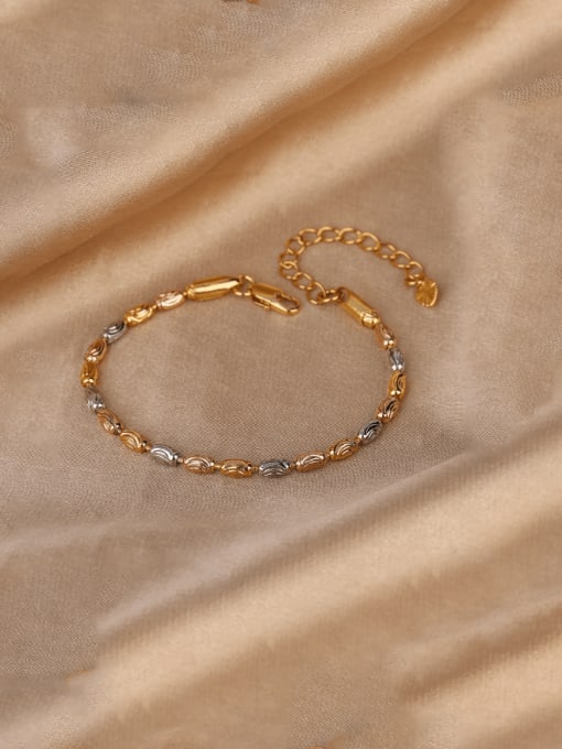 Lottery gold bracelet 16cm+ 5cm Titanium Steel  Hip Hop Irregular  Bracelet and Necklace Set