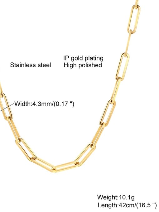 4.3mm,42cm and 8cm length Stainless steel Link Necklace