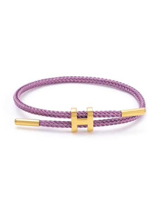 purple Titanium Steel Adjustable Bracelet