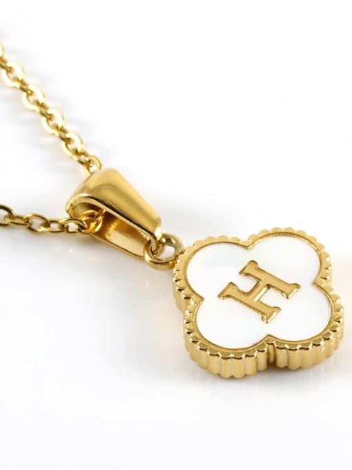 H Stainless steel Initials Necklace