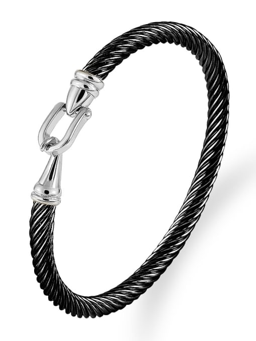 Style 7,Black Color Stainless steel Bracelet