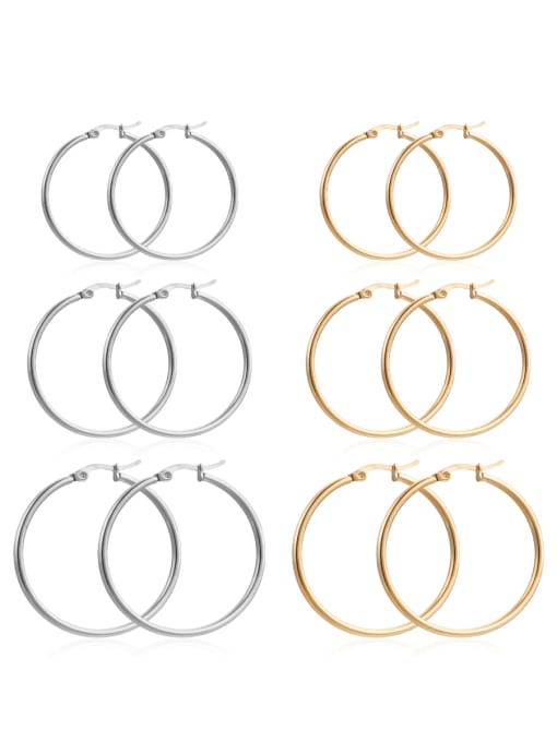 LM Stainless steel Classic Hoop Earring 3