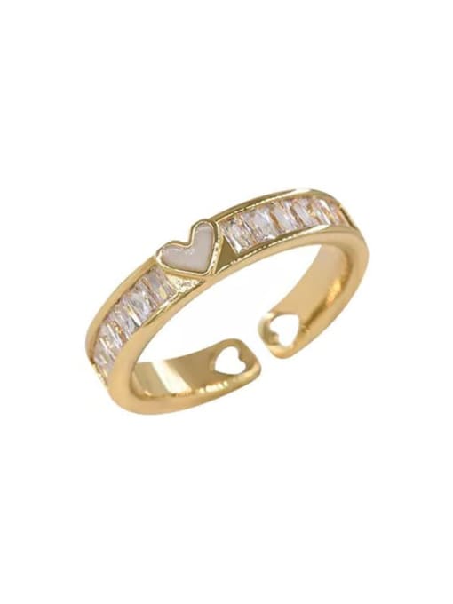 LM Alloy Cubic Zirconia Geometric Dainty Band Ring