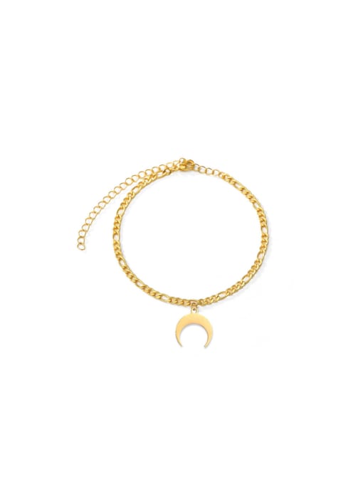LM Stainless steel Moon Hip Hop  Anklet