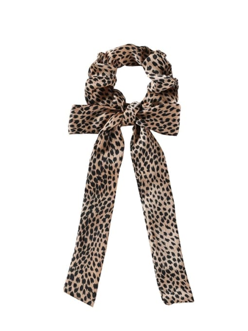 YMING Vintage Silk Ribbon Headband Leopard Print Hair Barrette/Multi-Color Optional