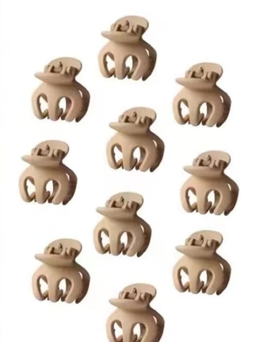 10 Khaki trumpets Acrylic Cute Simple and cute bangs clip frosted Jaw Hair Claw
