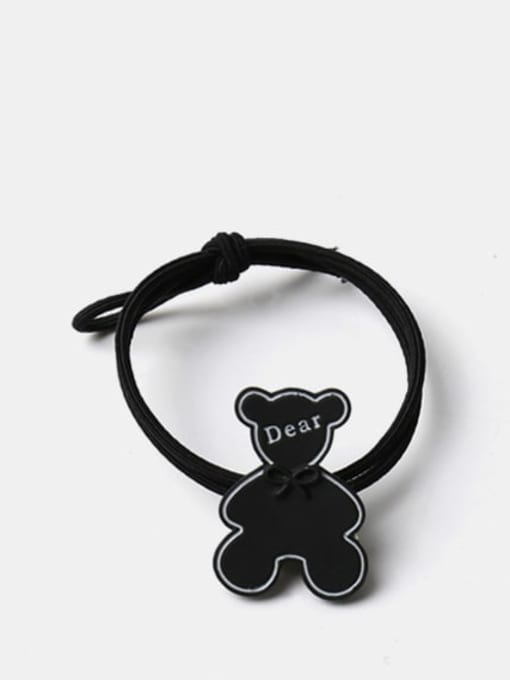 Black bear Alloy Enamel Cute Bear  Multi Color Hair Rope