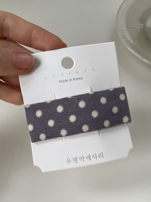 light gray Vintage Fabric polka dots Hair Barrette/Multi-Color Optional