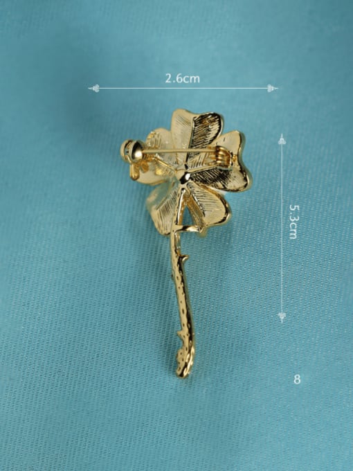 XIXI Alloy Enamel Flower Vintage Brooch 3