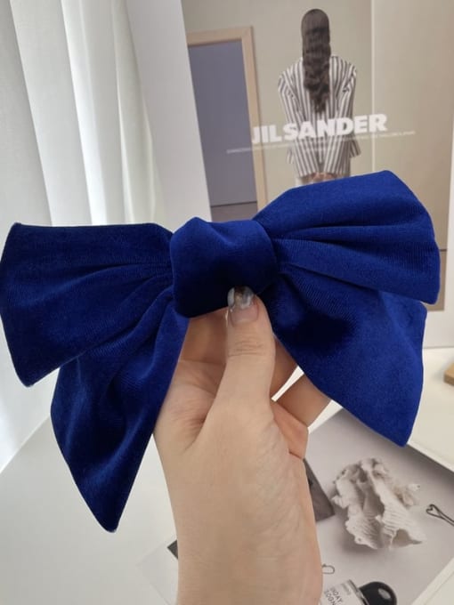 Velvet bow hairpin Fashion Sponge bow Hairband Hair Clip/Klein Blue