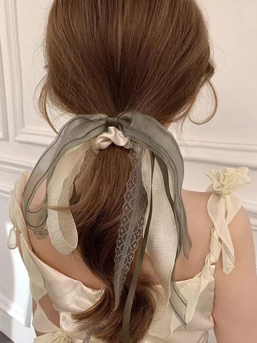 COCOS Yarn Vintage French Elegant Mesh Lace Streamer Hair Headband 1