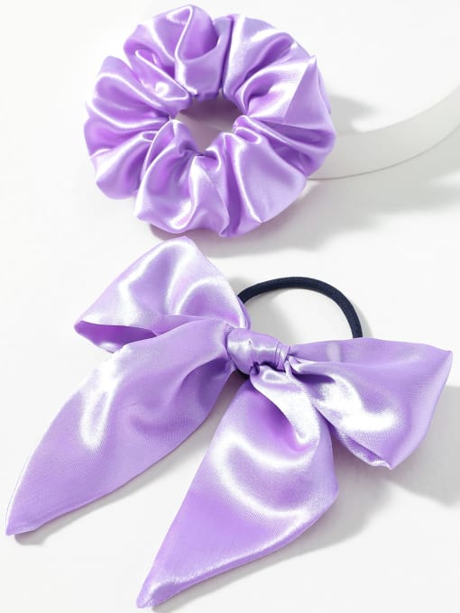YMING Vintage Fabric Satin Bow Hair Tie Combination Hair Barrette/Multi-Color Optional 1
