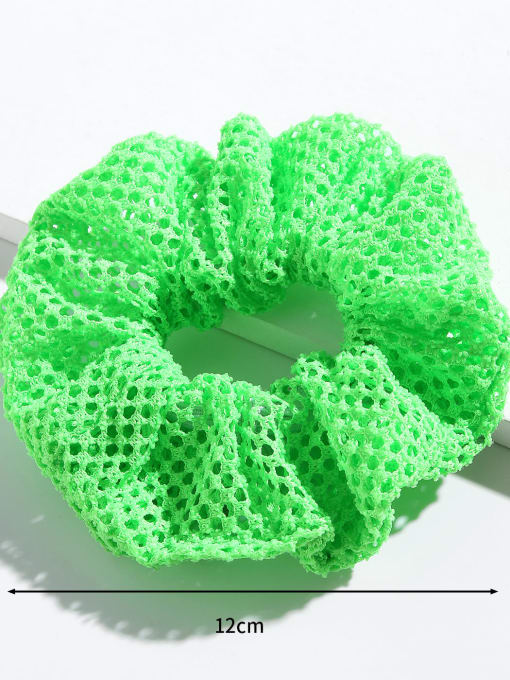 YMING Trend net Fluorescent Green Sports Wind Mesh Hair Ring Hair Barrette/Multi-Color Optional 2