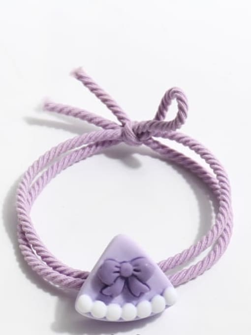 Purple cake Elastic rope Cute Triangle Hair Rope