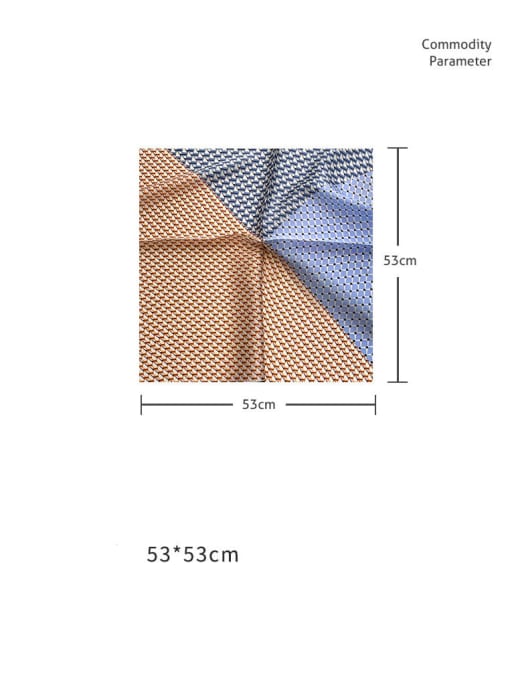 Silk Story Women Spring 100% silk Geometric 53*53cm Square Scarf 3