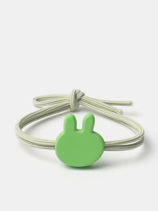 Solid rabbit head apple green Cute Rabbit Resin Multi Color Hair Rope