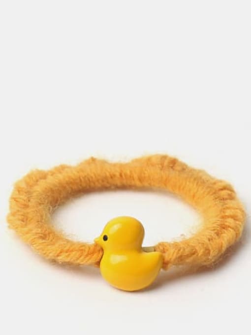 Knitted rope yellow chicken Cute Twisted Rope Yellow Chicken Hair Rope