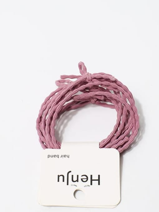 Purple five-stripe card Elastic rope Minimalist Hair Rope