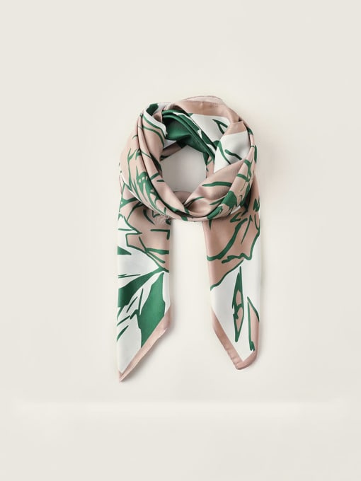 Silk Story Women Spring Polyester Floral 90*90cm Square Scarf