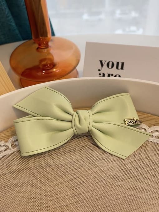 Light green Trend Artificial Leather cross butterfly Hair Barrette/Multi-Color Optional