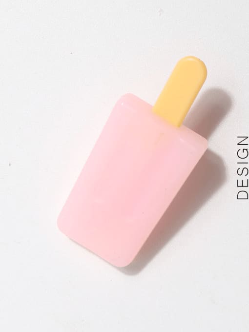 Light Pink Popsicle 6x2cm Plastic Cute Geometric Alloy Hair Barrette