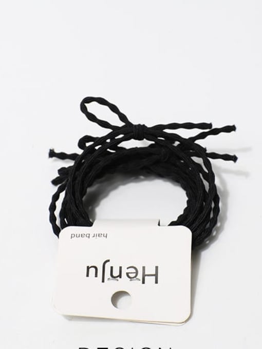 Black 5-bar card Elastic rope Minimalist Hair Rope