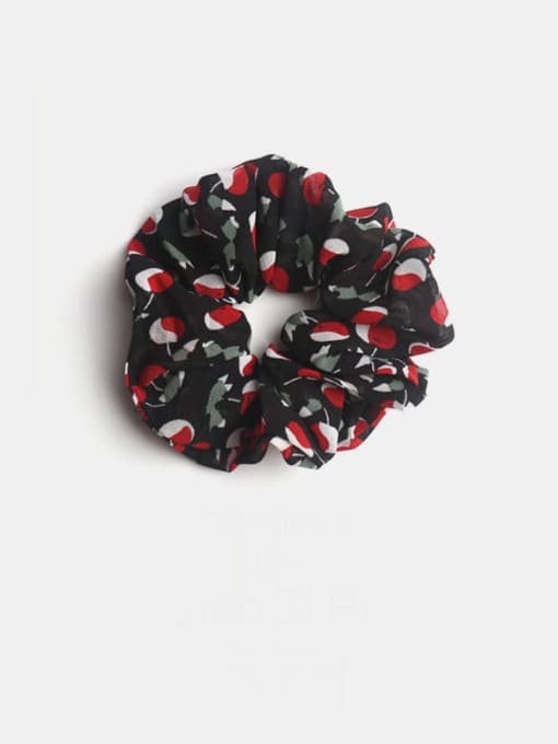Black cherry large intestine ring Fabric Minimalist Friut Cherry  Hair Barrette
