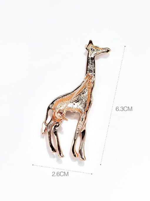 XIXI Alloy Enamel Cartoon Giraffe  Trend Brooch 3