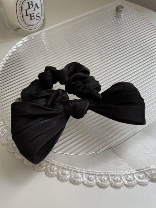 Black bow Satin Vintage Soft veil bow Hair Rope/Multi-color optional