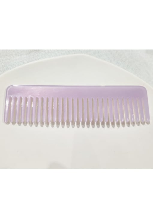 Double sided grey purple Cellulose Acetate Minimalist Multi Color Hair Comb