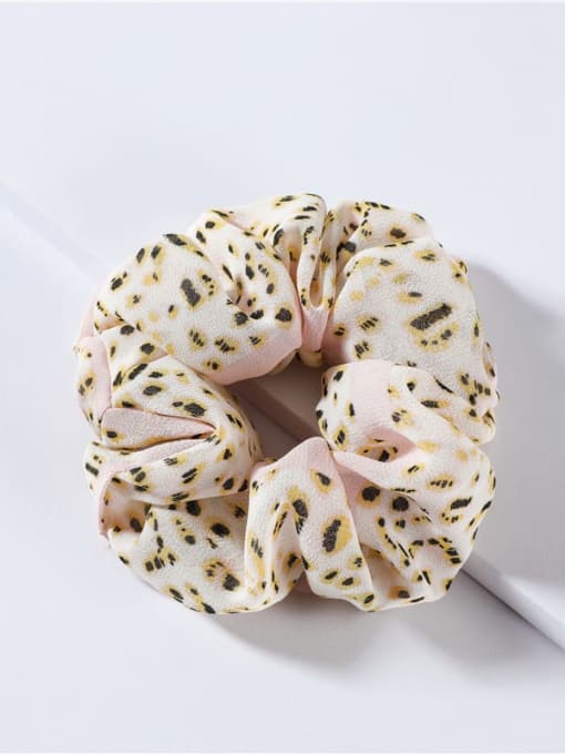 YMING Trend chiffon Leopard print coiled large intestine Hair Barrette/Multi-Color Optional 2