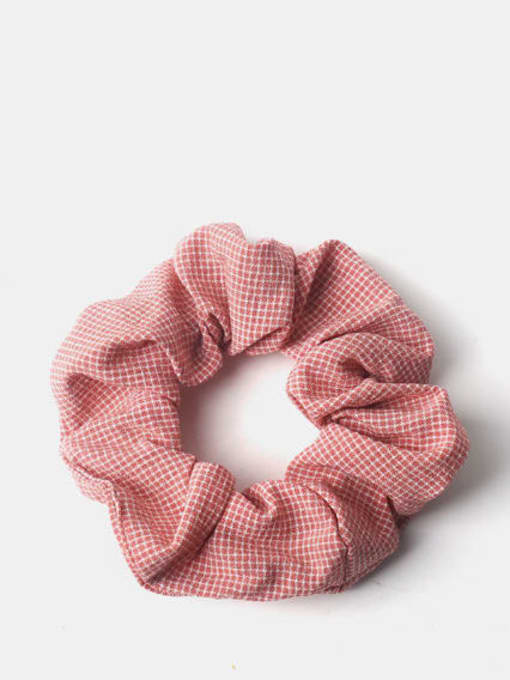 Fine checkered powder Simple and versatile fine check pink head rope